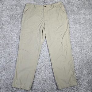 Marmot Men Nylon Hiking Pants 34x28 Beige Lightweight Straight Trail Outdoor